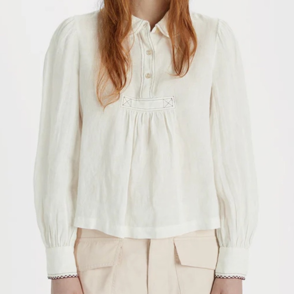 Isabel Marant Etoile Daola Chic Linen Blouse